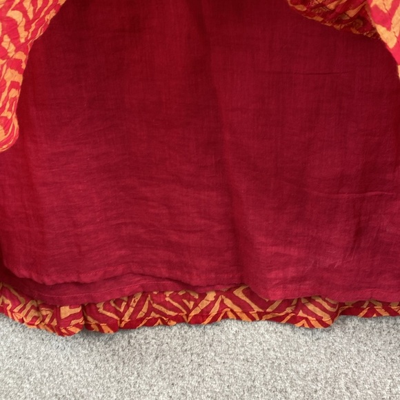 Boho maxi skirt 3X gauze cotton colorful festive hippie patchwork broomstick - Picture 5 of 7